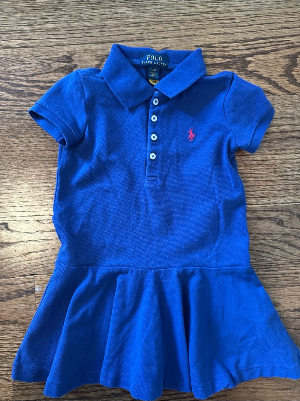 Polo by Ralph Lauren Royal Blue Polo Dress with Pink Pony